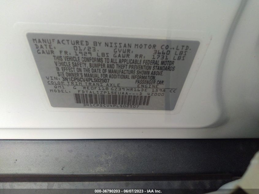 2023 NISSAN KICKS SV - 3N1CP5CV4PL502507