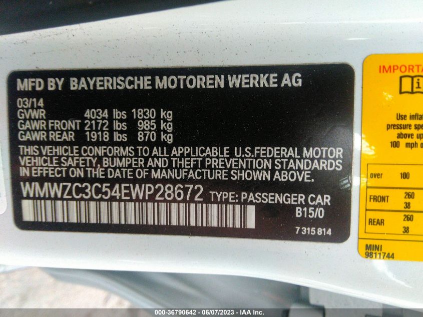 2014 MINI COOPER COUNTRYMAN S - WMWZC3C54EWP28672