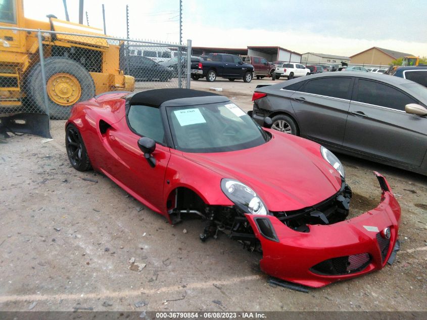 2018 ALFA ROMEO 4C SPIDER ZARBAAB42JM271881