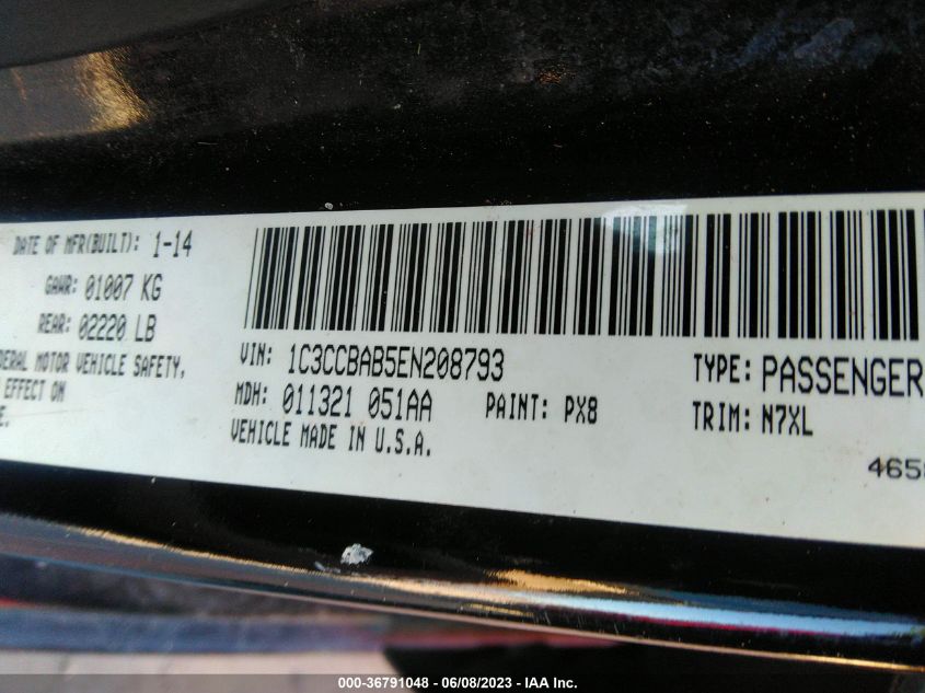 2014 CHRYSLER 200 LX - 1C3CCBAB5EN208793