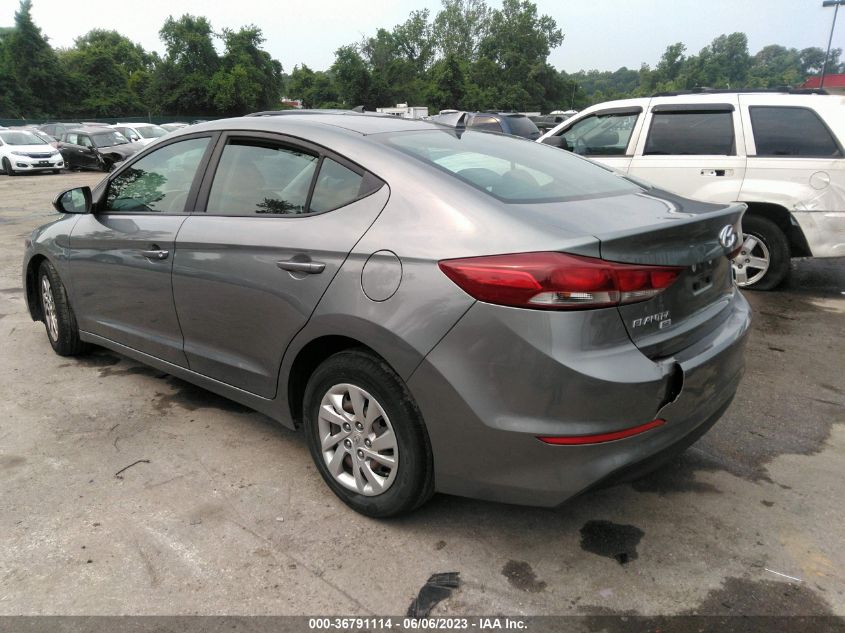 2017 HYUNDAI ELANTRA SE - KMHD74LF9HU400207