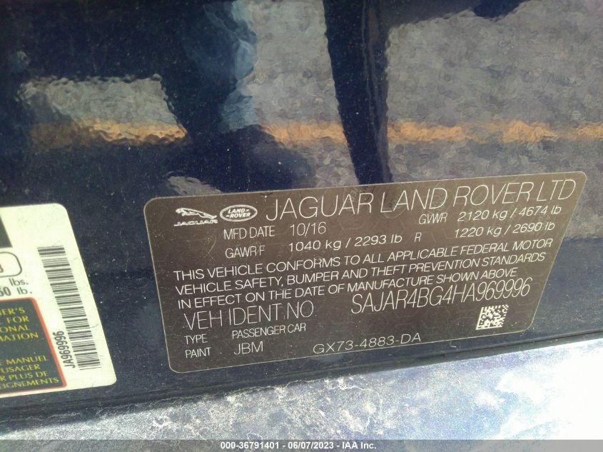 2017 JAGUAR XE - SAJAR4BG4HA969996