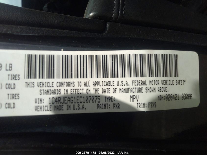2014 JEEP GRAND CHEROKEE LAREDO - 1C4RJEAG1EC107075