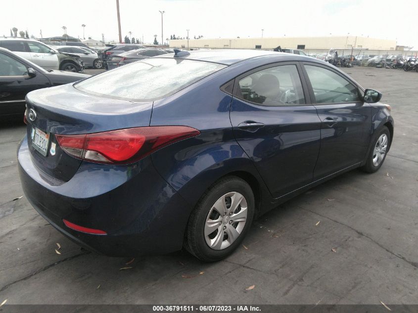 2016 HYUNDAI ELANTRA SE - 5NPDH4AE7GH733820