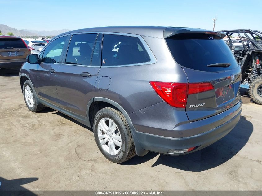 2017 HONDA PILOT LX - 5FNYF5H15HB019281
