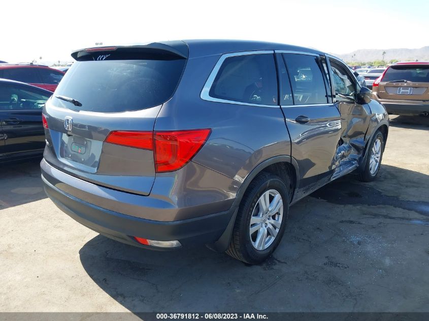 2017 HONDA PILOT LX - 5FNYF5H15HB019281