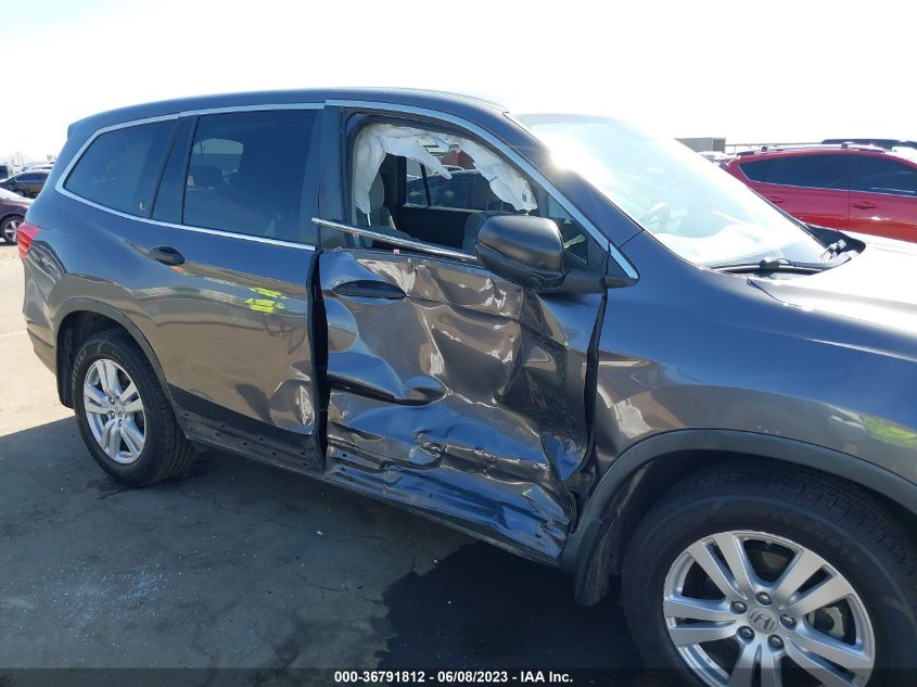 2017 HONDA PILOT LX - 5FNYF5H15HB019281