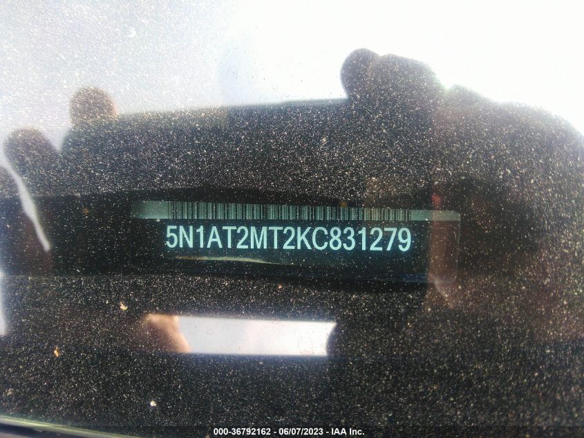 2019 NISSAN ROGUE S/SL/SV - 5N1AT2MT2KC831279