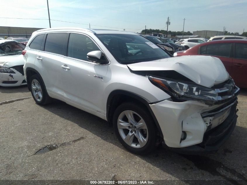 2018 TOYOTA HIGHLANDER HYBRID LTD PLATINUM - 5TDDGRFH4JS045133