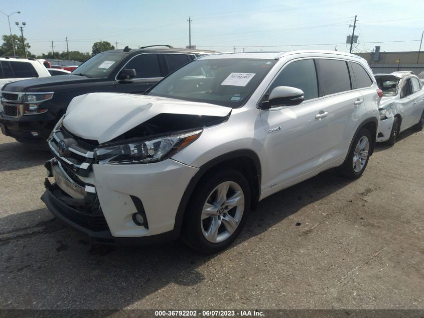 2018 TOYOTA HIGHLANDER HYBRID LTD PLATINUM - 5TDDGRFH4JS045133