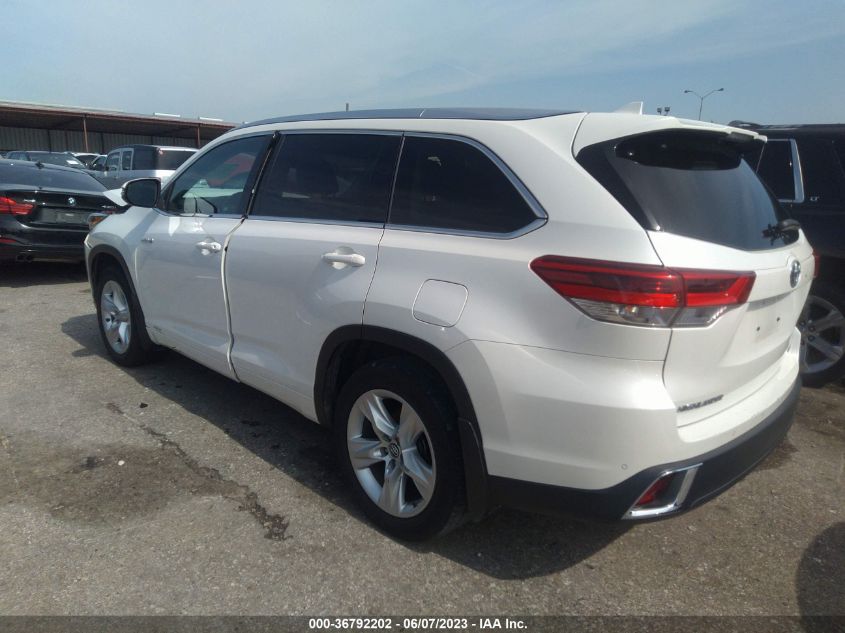 2018 TOYOTA HIGHLANDER HYBRID LTD PLATINUM - 5TDDGRFH4JS045133