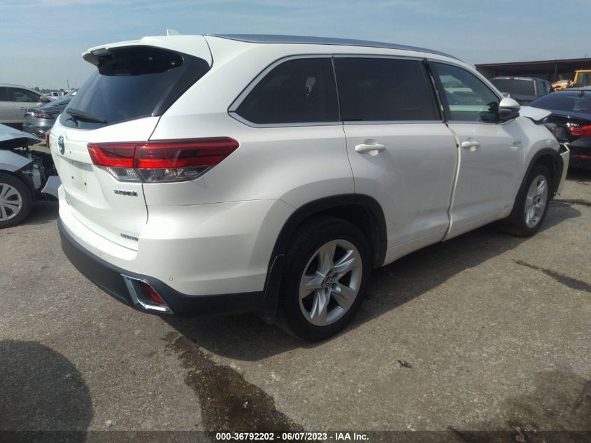 2018 TOYOTA HIGHLANDER HYBRID LTD PLATINUM - 5TDDGRFH4JS045133