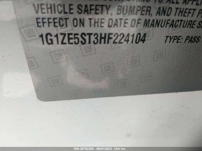 2017 CHEVROLET MALIBU LT - 1G1ZE5ST3HF224104