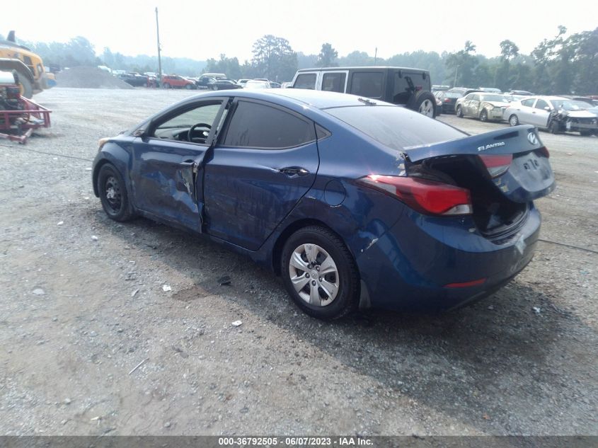 2016 HYUNDAI ELANTRA SE - 5NPDH4AEXGH671264