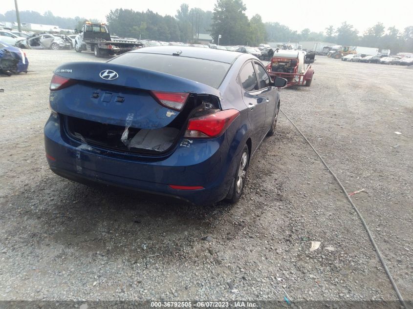 2016 HYUNDAI ELANTRA SE - 5NPDH4AEXGH671264