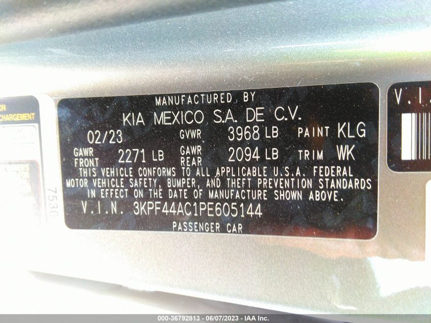 3KPF44AC1PE605144 Kia Forte GT 9