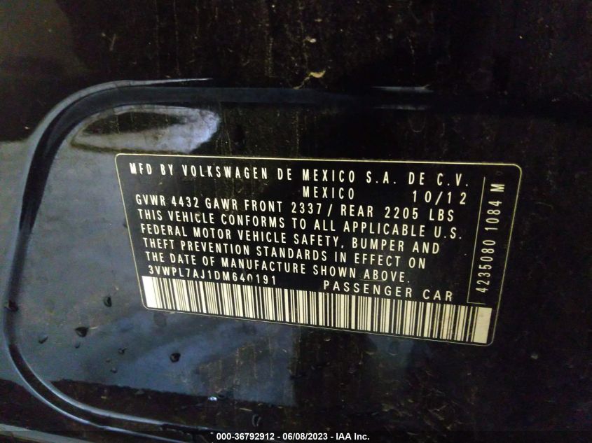 2013 VOLKSWAGEN JETTA SPORTWAGEN TDI - 3VWPL7AJ1DM640191