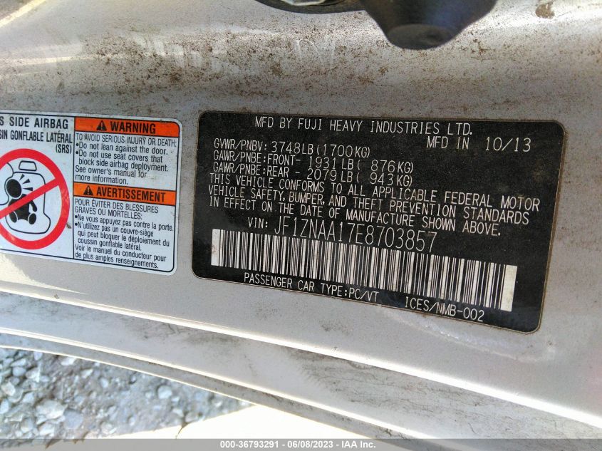 2014 TOYOTA SCION FR-S JF1ZNAA17E8703857