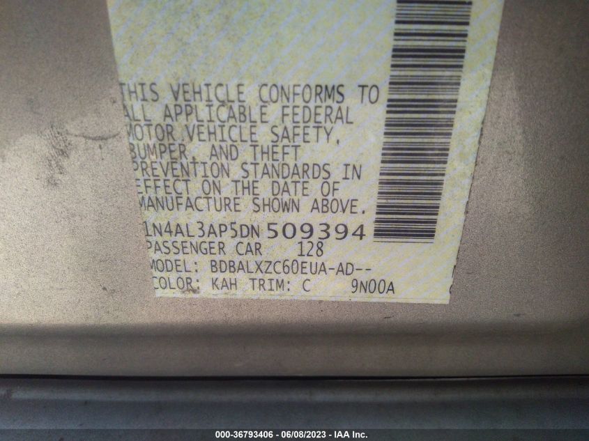 2013 NISSAN ALTIMA 2.5 SL - 1N4AL3AP5DN509394