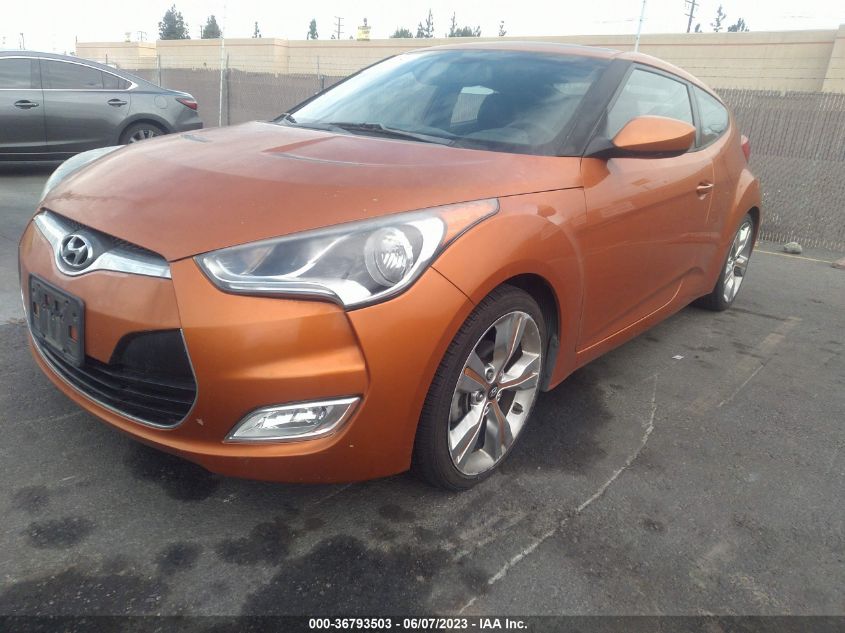 2013 HYUNDAI VELOSTER W/BLACK INT - KMHTC6AD2DU088293