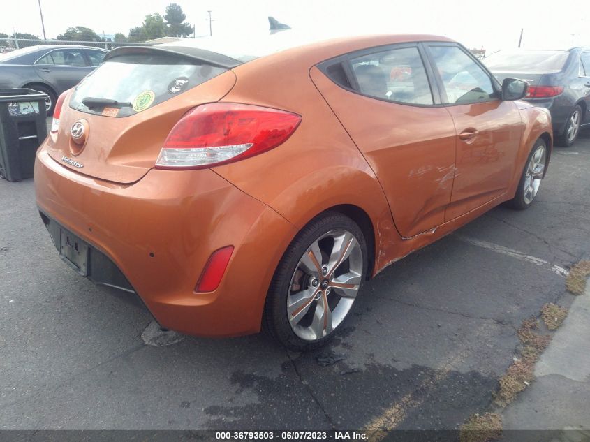 2013 HYUNDAI VELOSTER W/BLACK INT - KMHTC6AD2DU088293