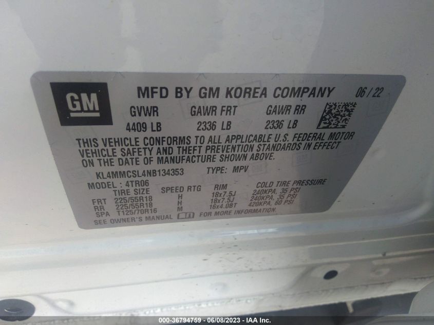 2022 BUICK ENCORE GX PREFERRED - KL4MMCSL4NB134353