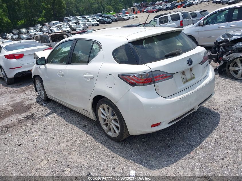 2013 LEXUS CT 200H HYBRID - JTHKD5BH3D2132076