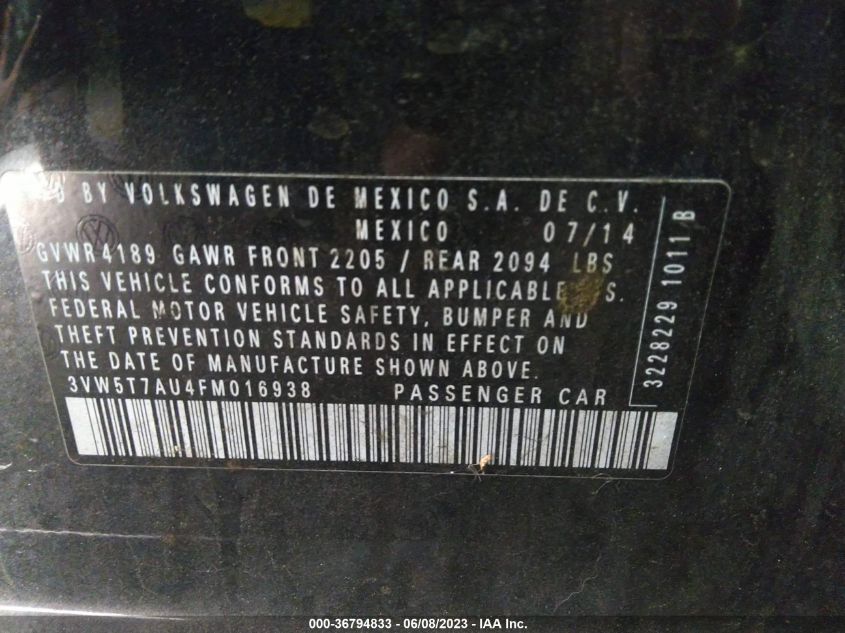 2015 VOLKSWAGEN GOLF GTI S - 3VW5T7AU4FM016938