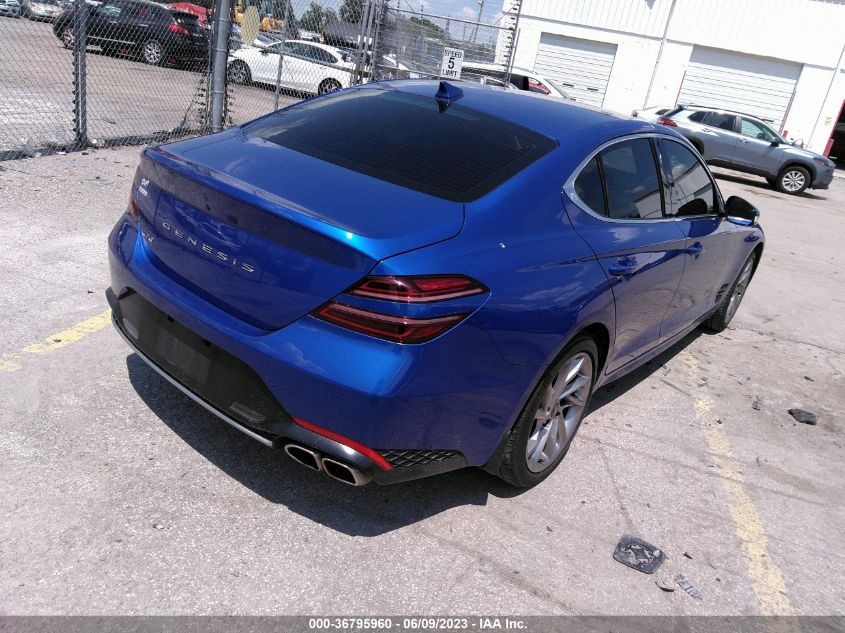 2022 GENESIS G70 2.0T - KMTG34TA0NU092066