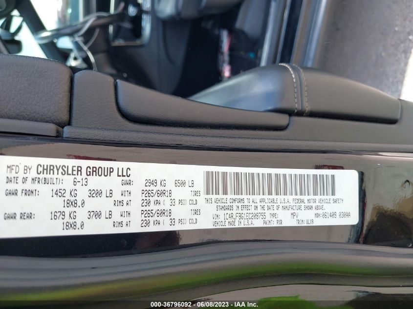 2014 JEEP GRAND CHEROKEE LIMITED - 1C4RJFBG1EC209755