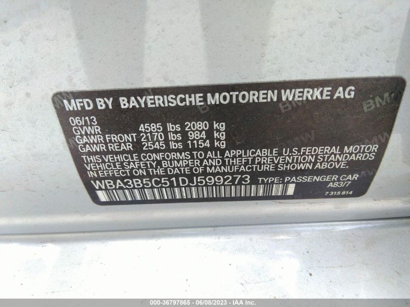 2013 BMW 3 SERIES 328I XDRIVE - WBA3B5C51DJ599273