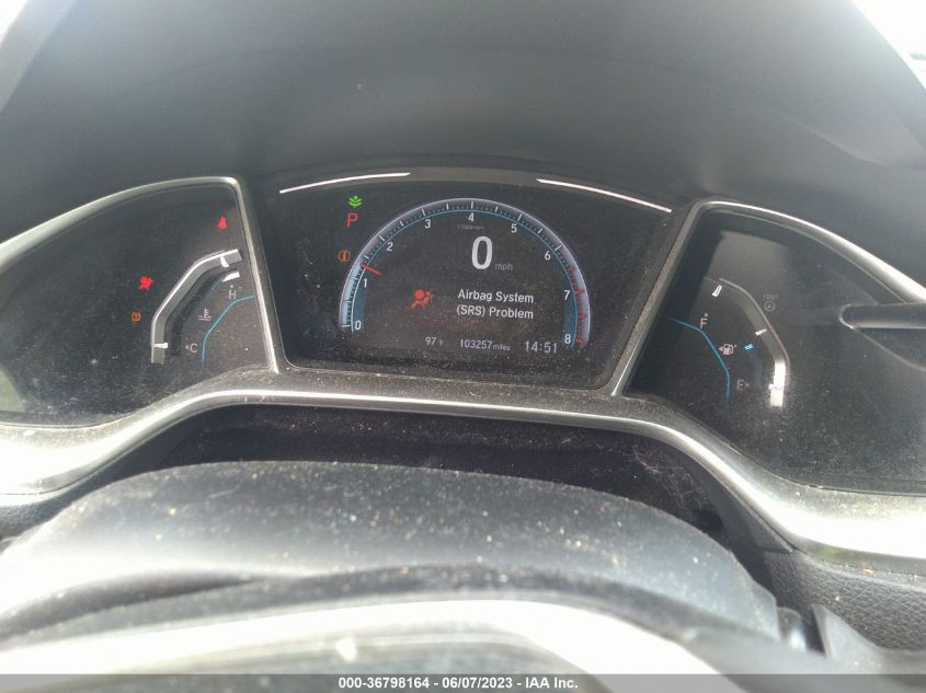 2019 HONDA CIVIC SEDAN EX-L - JHMFC1F70KX005560