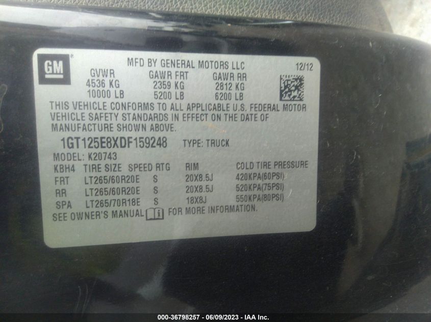 2013 GMC SIERRA 2500HD DENALI - 1GT125E8XDF159248