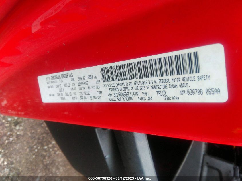 2014 RAM PROMASTER - 3C6TRVNG9EE114767