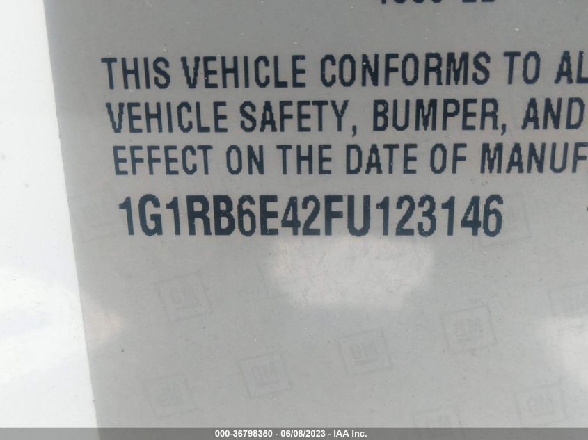 2015 CHEVROLET VOLT - 1G1RB6E42FU123146