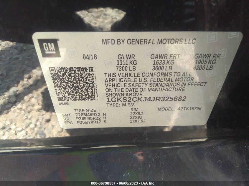 2018 GMC YUKON DENALI - 1GKS2CKJ4JR325682