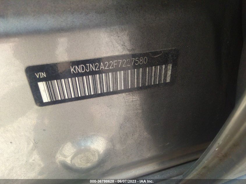 2015 KIA SOUL BASE - KNDJN2A22F7227580