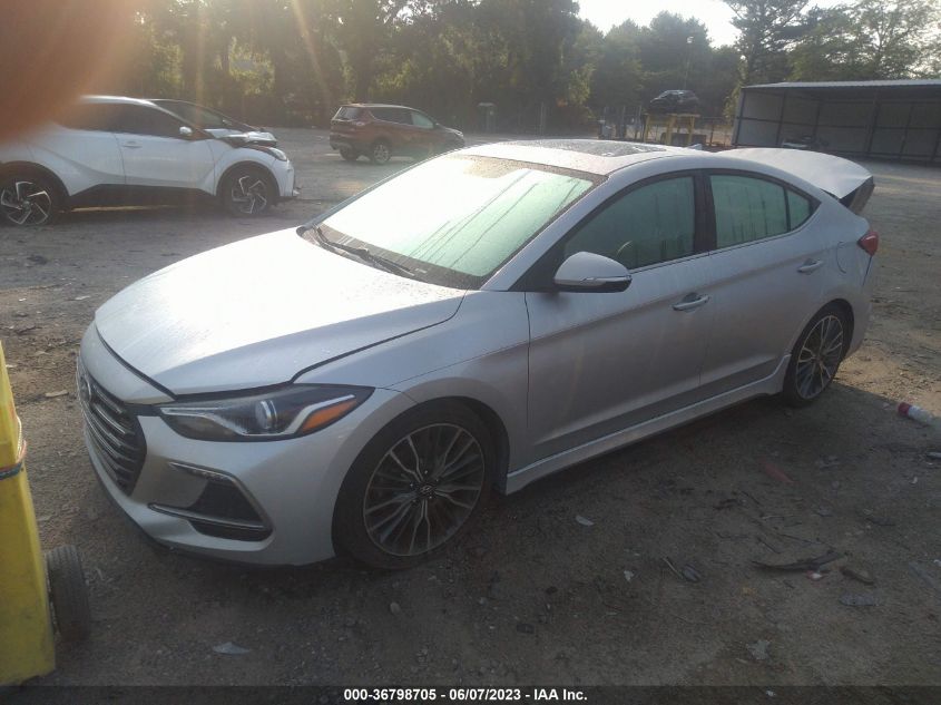 2018 HYUNDAI ELANTRA SPORT - KMHD04LB5JU720986