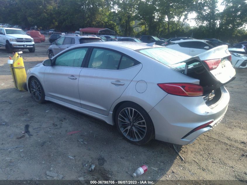 2018 HYUNDAI ELANTRA SPORT - KMHD04LB5JU720986