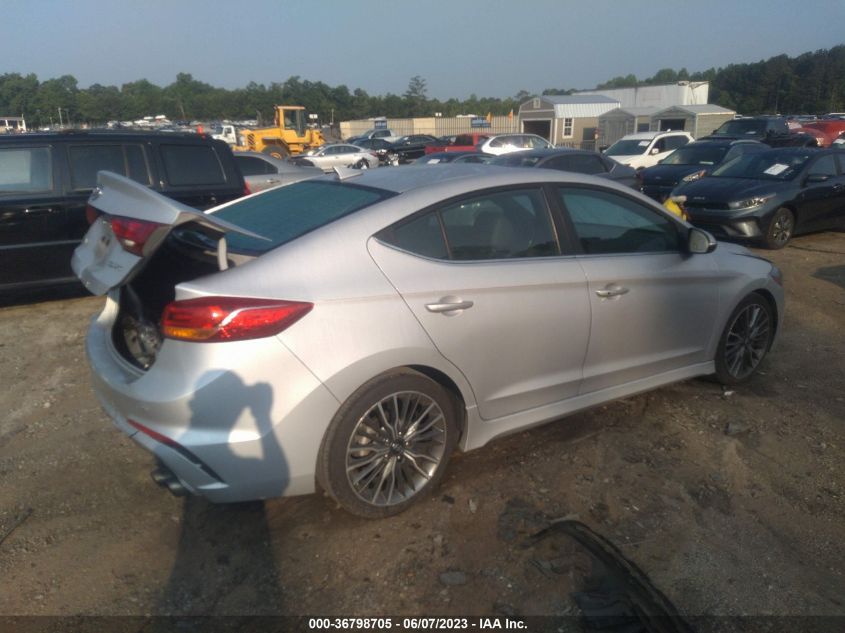 2018 HYUNDAI ELANTRA SPORT - KMHD04LB5JU720986