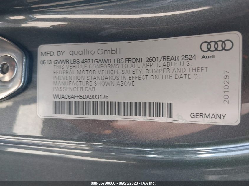 2013 AUDI RS 5 - WUAC6AFR5DA903125