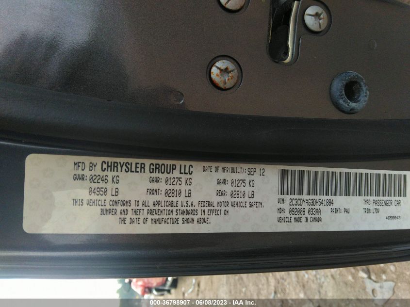 2013 DODGE CHALLENGER SXT - 2C3CDYAG3DH541884