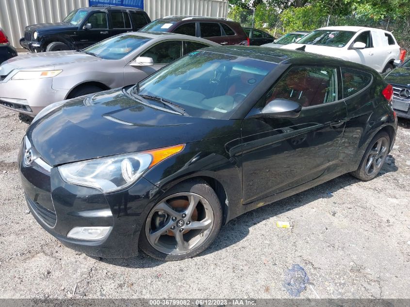 2013 HYUNDAI VELOSTER W/RED INT - KMHTC6AD5DU166260