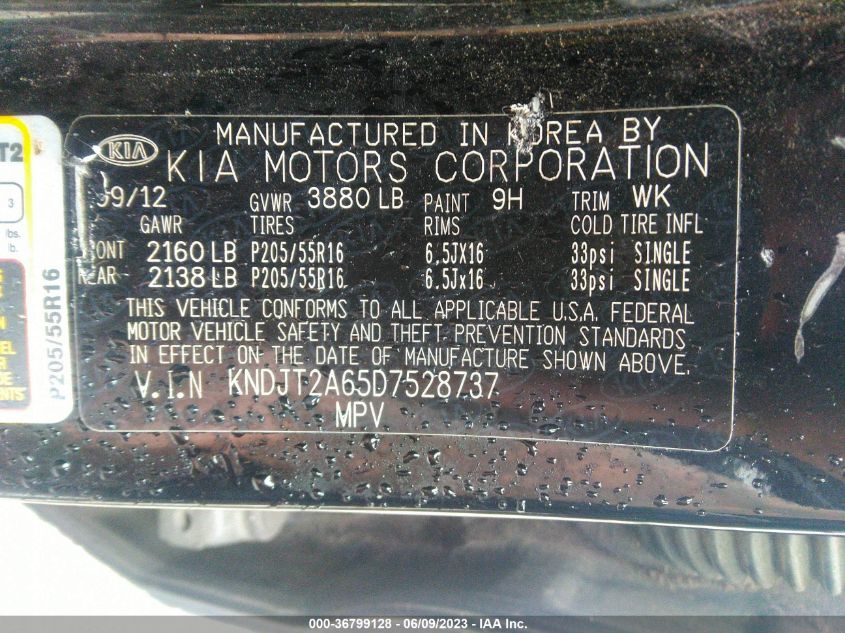 2013 KIA SOUL + - KNDJT2A65D7528737