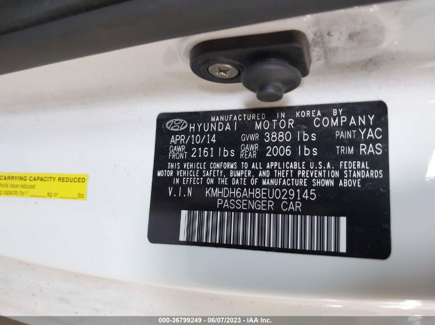 2014 HYUNDAI ELANTRA COUPE - KMHDH6AH8EU029145