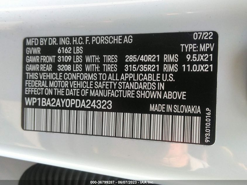 2023 PORSCHE CAYENNE COUPE - WP1BA2AYOPDA24323