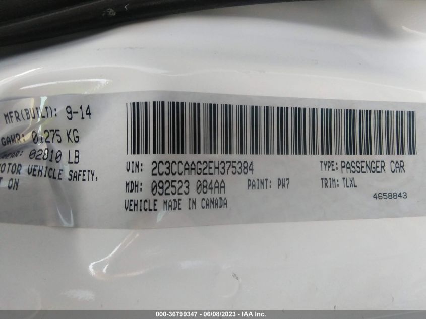 2014 CHRYSLER 300 - 2C3CCAAG2EH375384