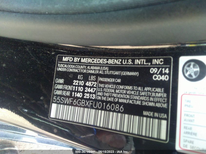 2015 MERCEDES-BENZ C-CLASS C 400 - 55SWF6GBXFU016086