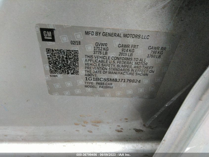 2018 CHEVROLET CRUZE LS - 1G1BC5SM8J7179824