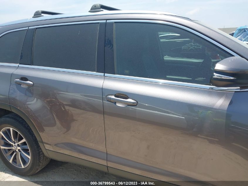 2019 TOYOTA HIGHLANDER XLE - 5TDKZRFH7KS570805
